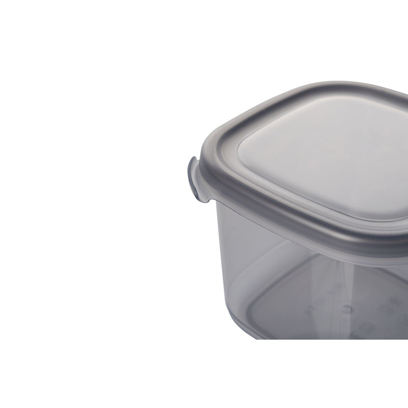 Ensemble de boîte de rangement durable (12 pièces), couleur anthracite, 3,9 x 3,9 x 3,7 pouces | 100% plastique sans BPA, capacité de 18,6 oz liq. Convient au lave-vaisselle, idéal pour organiser la cuisine et la maison, conception empilable