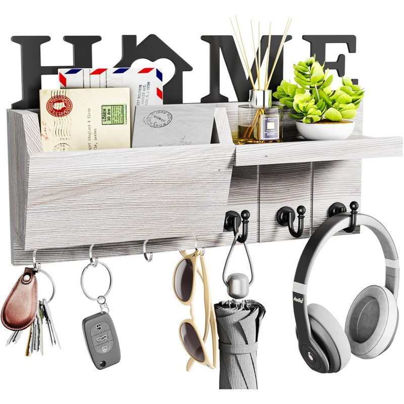 Wood Wall Organizer, White