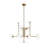 9 - Light L-shape Sputnik Design Glass Large Linear Led Chandelier-590185333