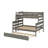 Wood Twin Over Full Bunk Bed With Twin Size Trundle-1831673793