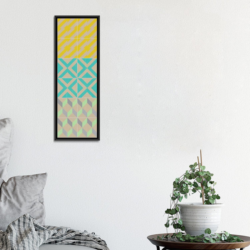 «Elementary Tile Panel III» par Chariklia Zarris, impression sur toile tendue sur châssis, H 72 po x l 24 po x P 1,5 po