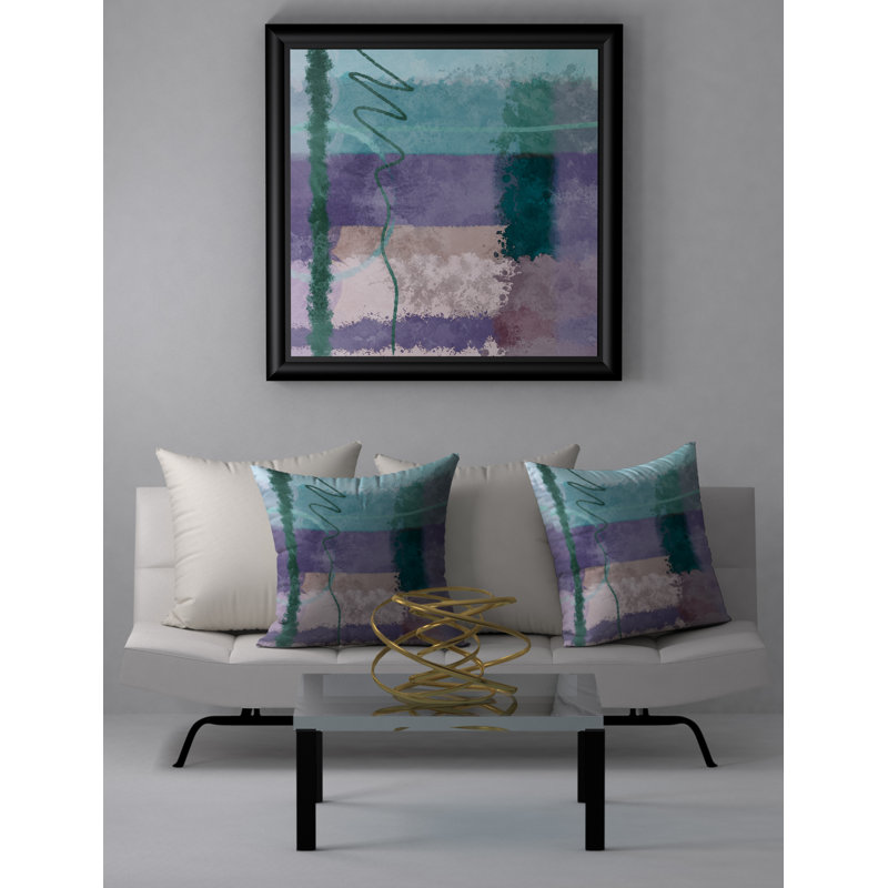 Abstract Reversible Throw Pillow, 24" x 24"