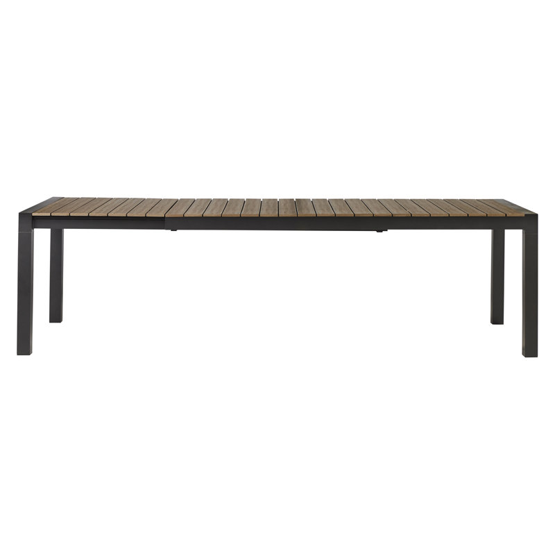 Mansell 6 - Person Patio Dining Set with Extendable Rectangular Table, Brown