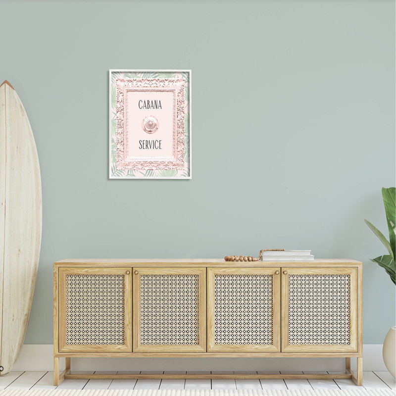 Cabana Service, feuilles tropicales, estampe numérique par Lil 'Rue, H 30 po x l 24 po x P 1,5 po
