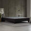 Structure de lit tapissier gris foncé Cozy