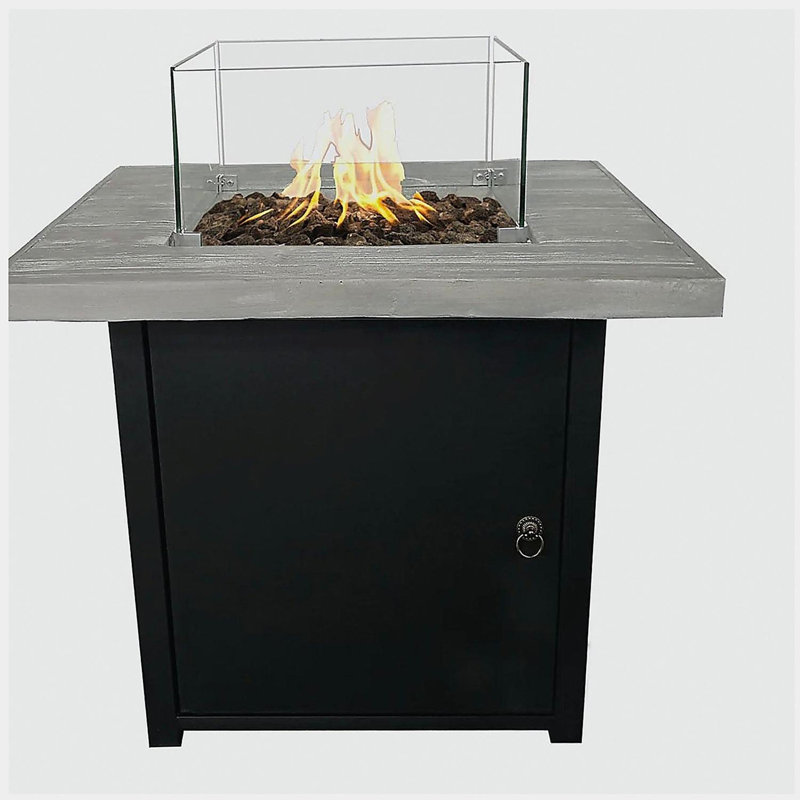Fiberglass reinforced concrete propane fire pit table