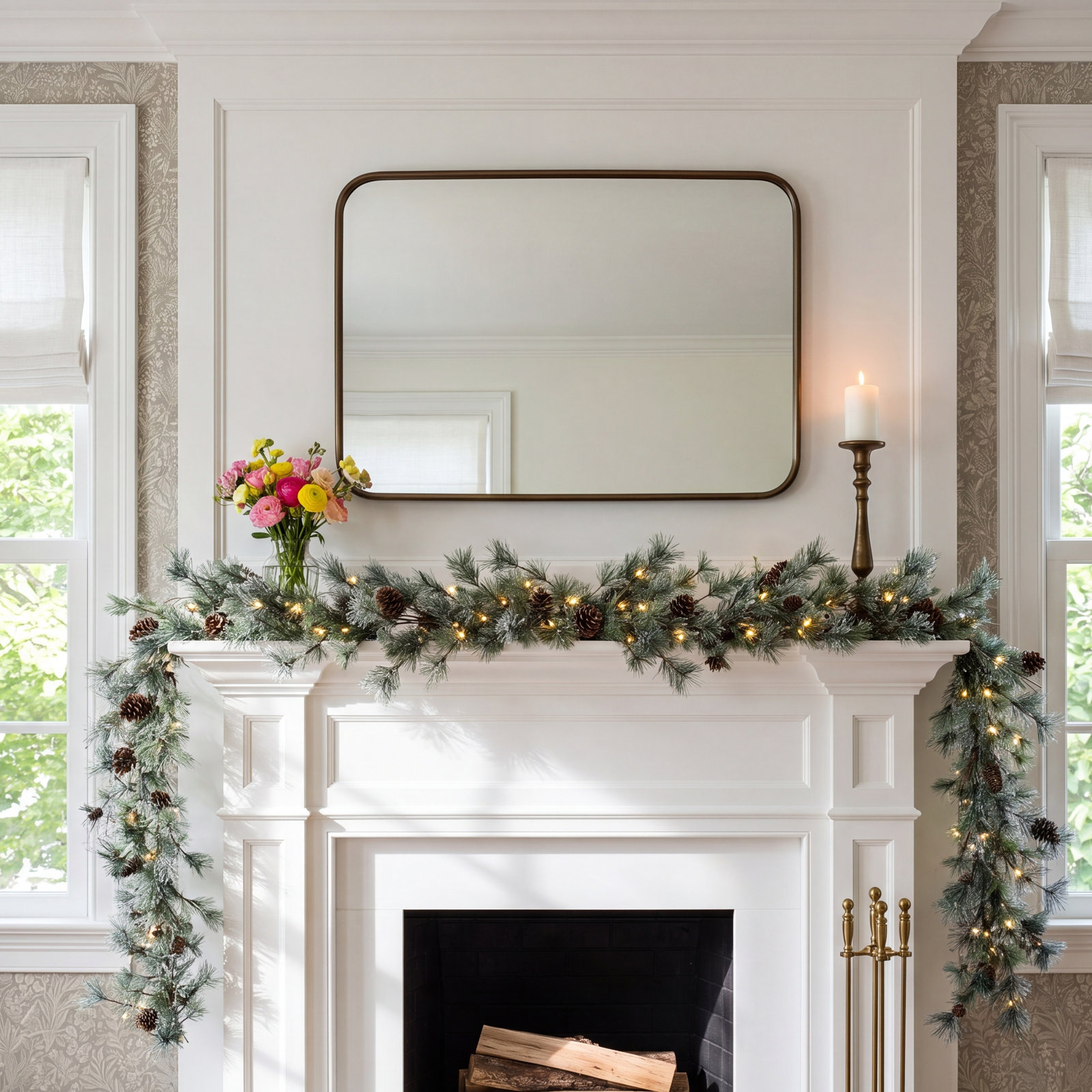 Dakota Pine 108 " Pre-Lit Christmas Garland