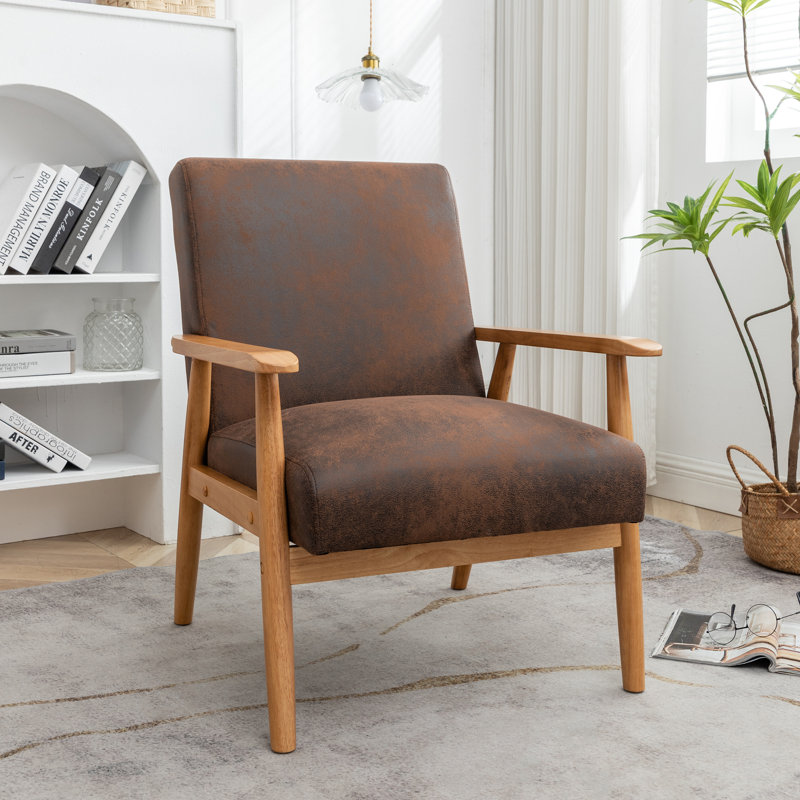 Chaise de salon classique de style Mid-Century moderne, Marron clair