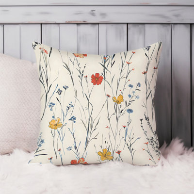Botanical Wildflower Elegance XI Pillow Cover