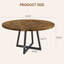 Metal Base Dining Table