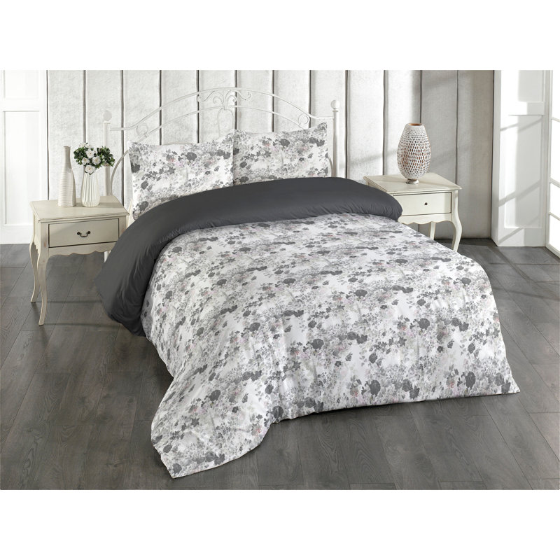 Floral Duvet Cover, California King Duvet Cover + 2 Standard Shams