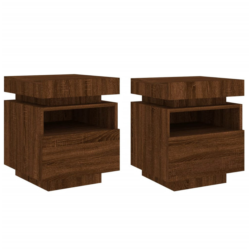 Armoire de chevet vidaXL, Chêne brun