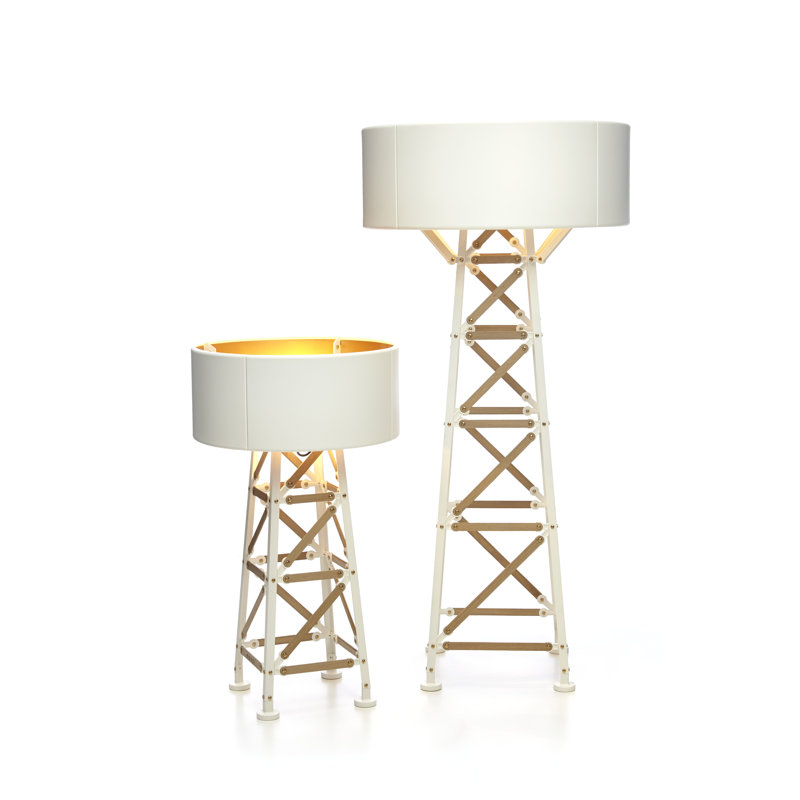 Construction Floor Lamp, Matte White, Medium