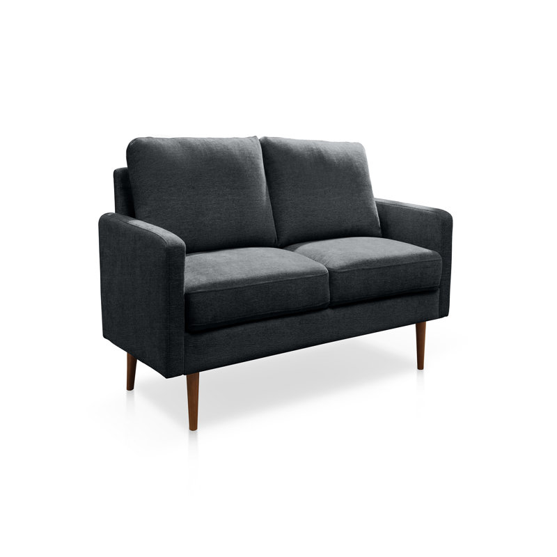 Canapé 70 'Square Arm, Polyester 100 % gris foncé