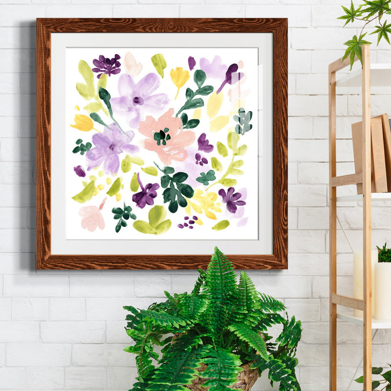 «Lavender Meadow II», reproduction encadrée de qualité supérieure - prête à être accrochée, H 27,5 po x l 27,5 po x P 1,5 po