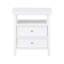 Table de chevet 2 tiroirs Weston White-1422564324