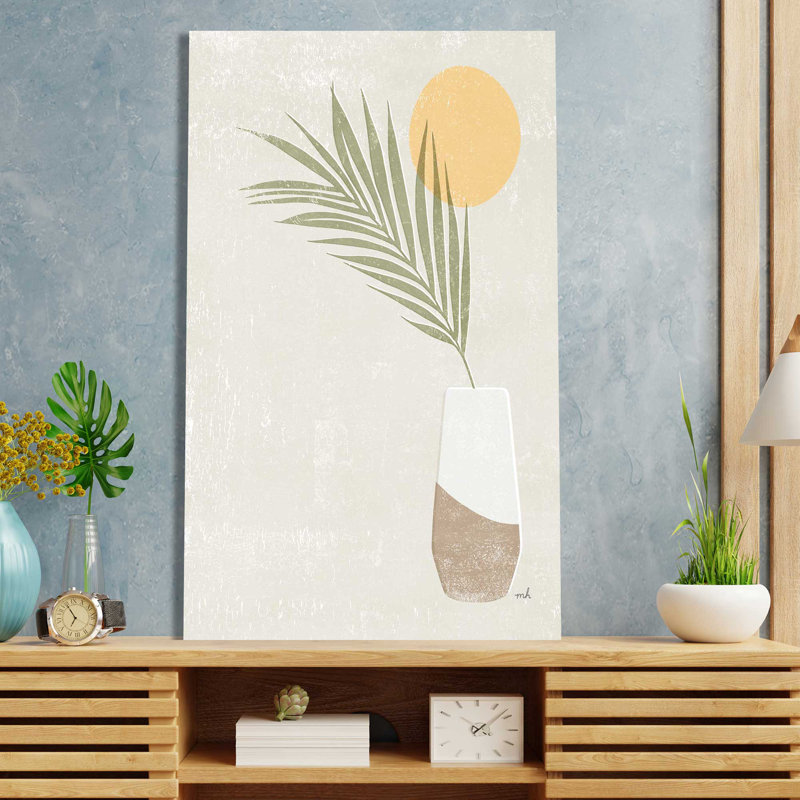 Sun Palm II - Peinture, L 24 po x H 40 po, Toile tendue