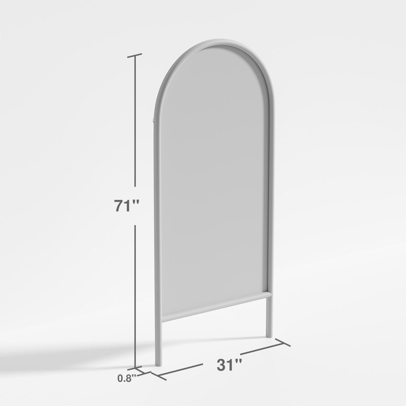 Vasilij Solid Wood Arched Mirror, 71" x 31", Black