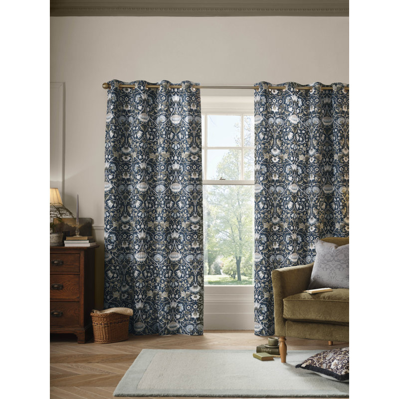 Cotton Blend Curtain Panel Pair, 229cm W x 183cm L