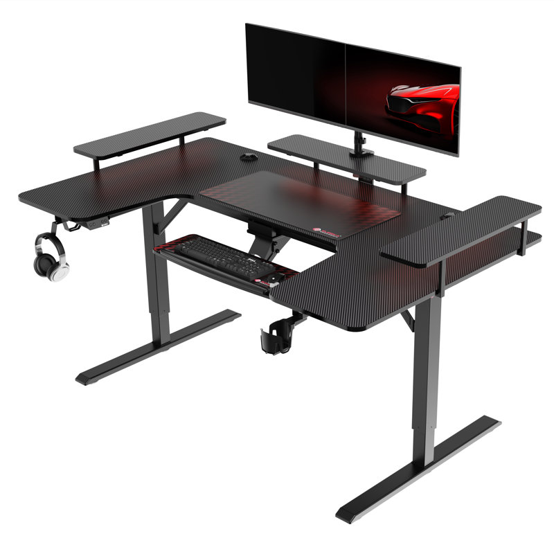 Macawley Adjustable U-Shaped Metal Base Standing Desk