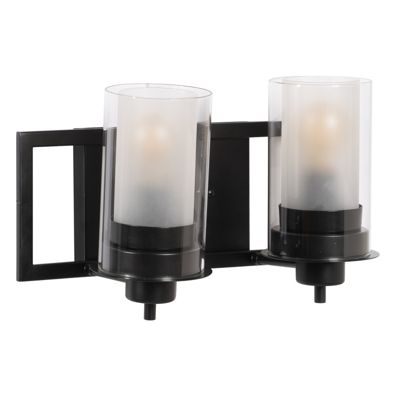 Afifa Iron Candle Wall Light, Satin Black