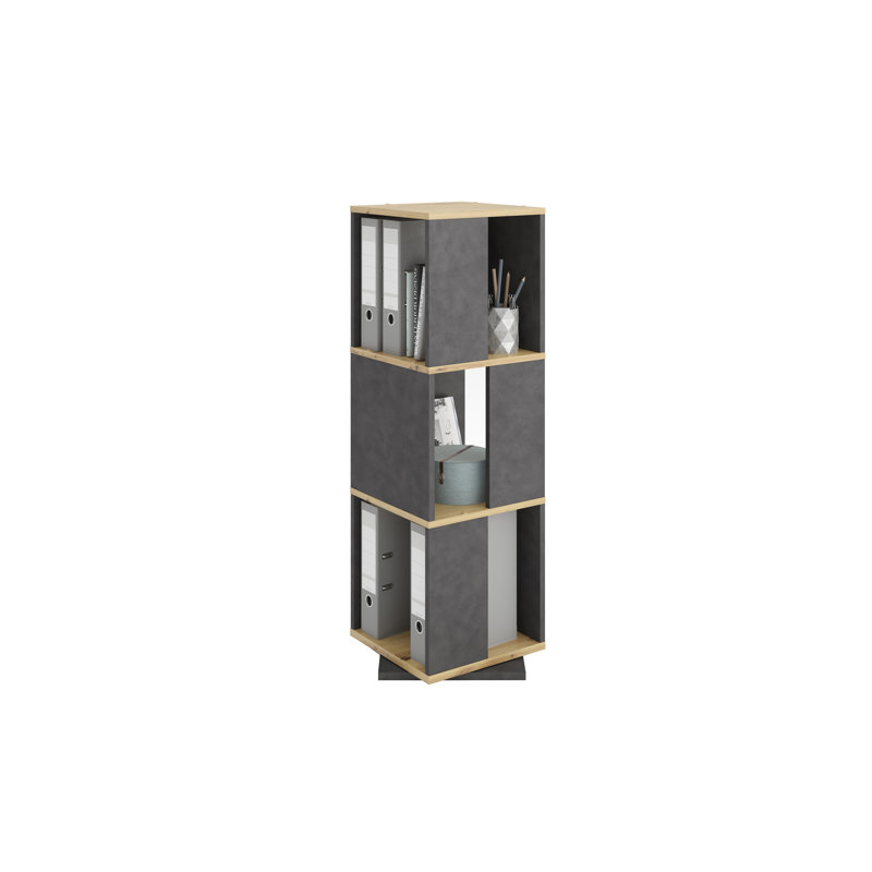 Fin Melamine Resin Coated Chipboard Cube Bookcase, Matera/Artisan Oak