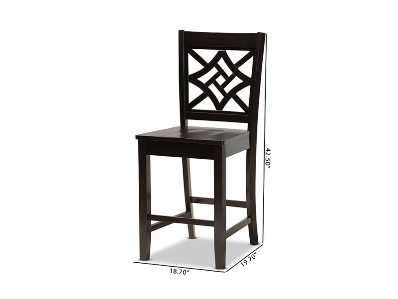 Tabouret de comptoir 24,2 po Heinemann, Chêne brun foncé