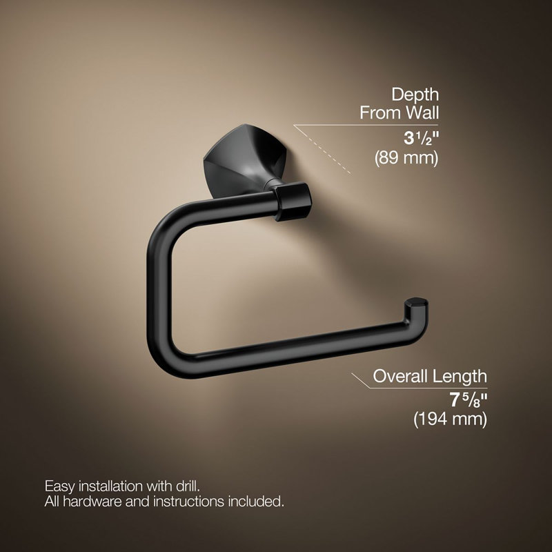 Occasion Towel Ring, Matte Black