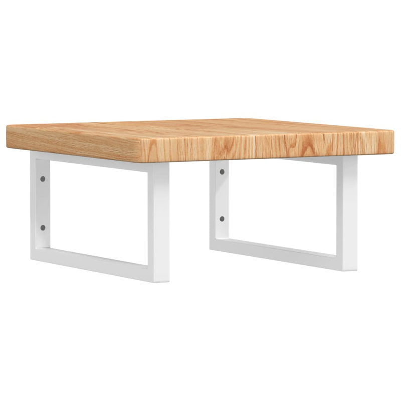 Arvard 50cm Solid Wood Bathroom Vanity Top, Oak/White