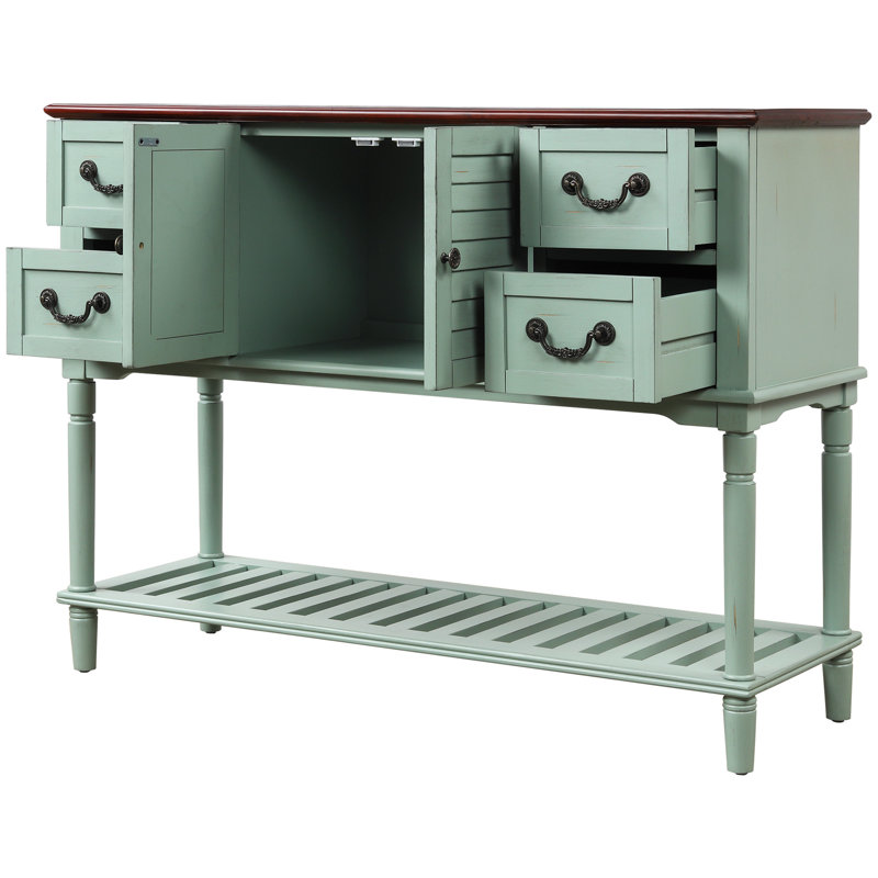 Lumpkin 45.3'' Console Table, Antique Blue