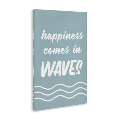 "Happiness In Waves", art mural sur toile par lettré et doublé