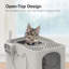 Litière pliable pour chat avec toilette anti-éclaboussures-1028537632