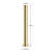 18" Gold Stainless Steel Reflective Pipe Vase-108344797-108344798