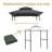 8X5ft Grill Gazebo Replacement Canopy, Double - Tiered BBQ Tent Roof Top Cover, Ideal For Outdoor Patio Barbecue Areas, Durable Weather - Resistant Fabric, Enhancing Shade And Protection For Grilling Spaces-116225171
