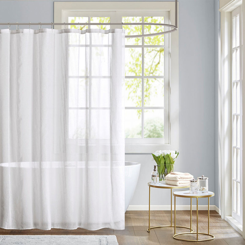 Rideau de douche diaphane, Blanc