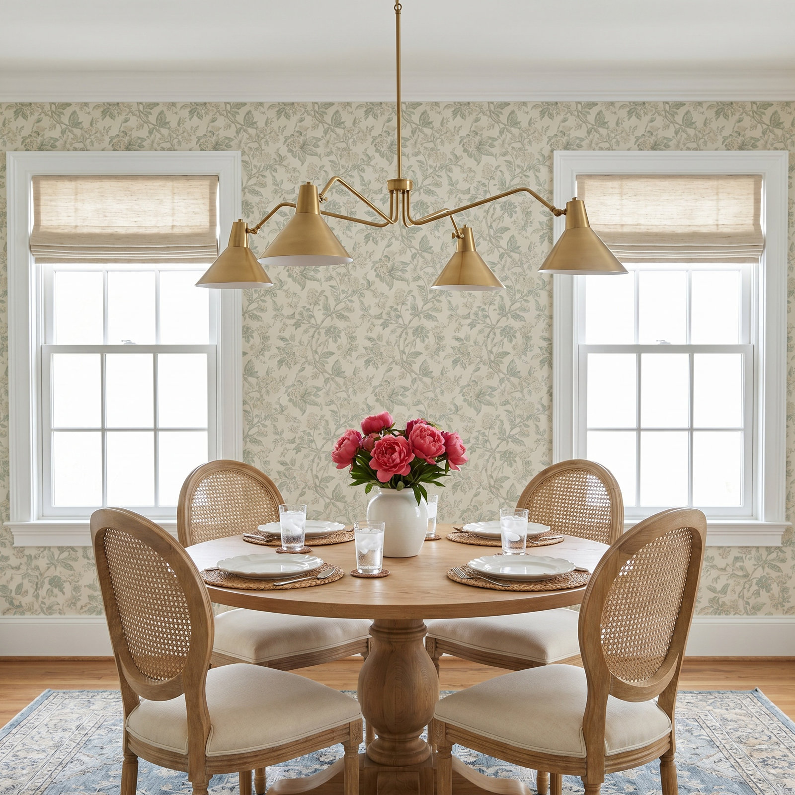 4 - Light Dimmable Chandelier, Brushed Bronze, Gold