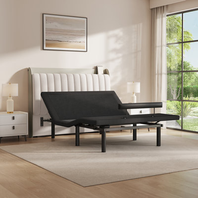 Zero Gravity Adjustable Bed Frame With Headboard, 4 Height Options, Usb, Light, Wireless Remote And Preset Positions
