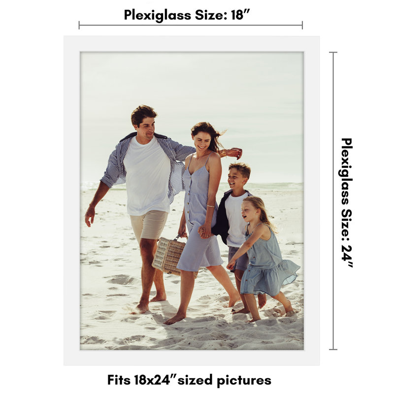 Affiche Bezuchov - Cadre photo en bois avec housse en plexiglas, Blanc, L 18 po x H 24 po