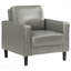 Fauteuil de bureau gris rembourré avec accoudoirs rembourrés-417896147