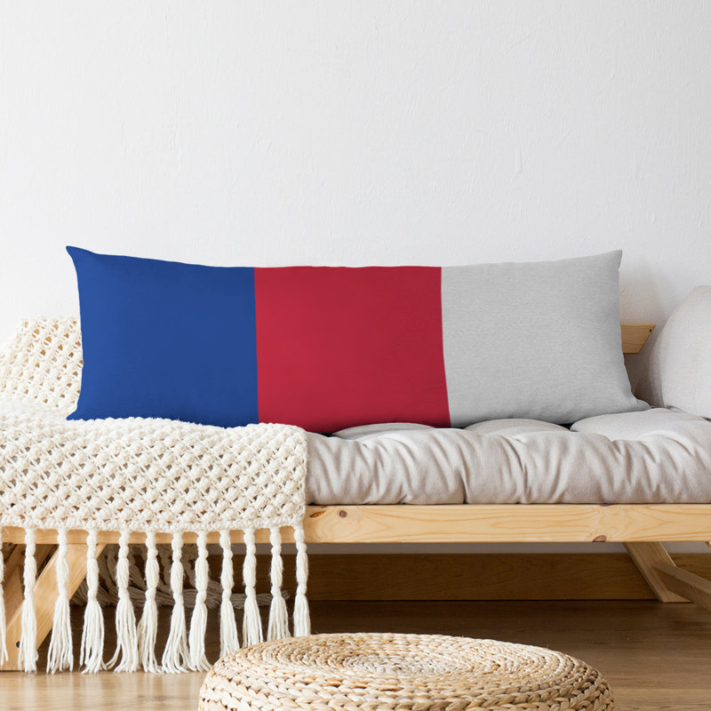 Stripes Medium Polyester/Polyfill Body Pillow, Red Accent, New England Football