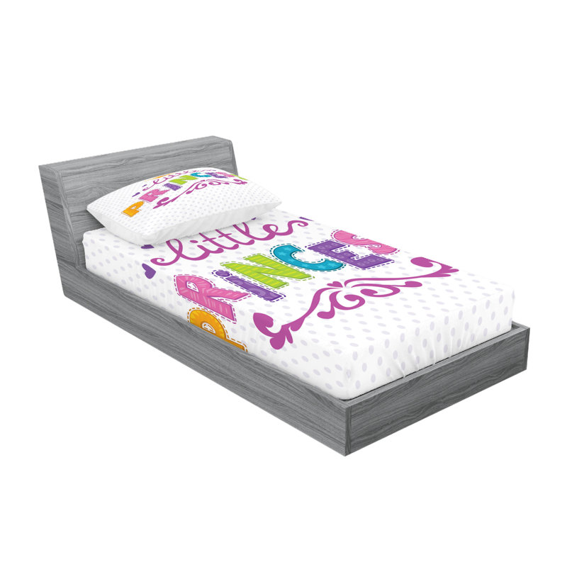 Drap-housse et coussin féminin Ambesonne vert fuchsia, Ensemble de draps pour lit simple TG + 3 articles 