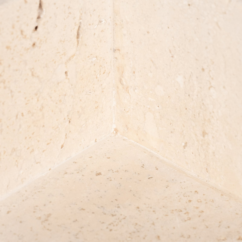 Joss & Main 5-Inch Travertine Geometric Object In Tan