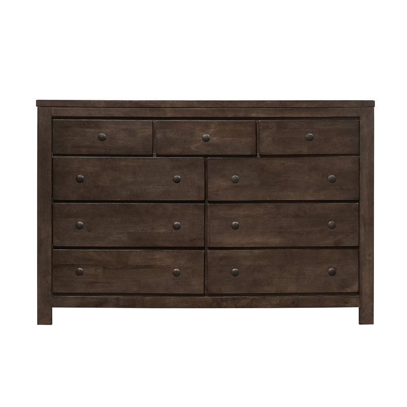 Commode brune à 9 tiroirs