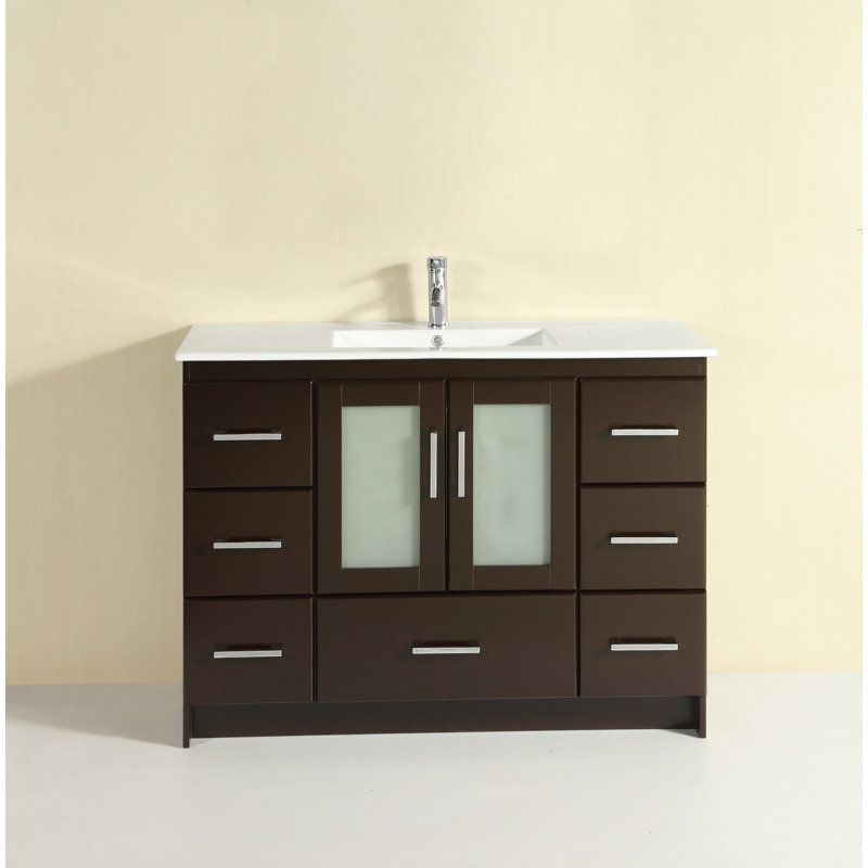 Ensemble de meuble-lavabo simple 48 po, Espresso