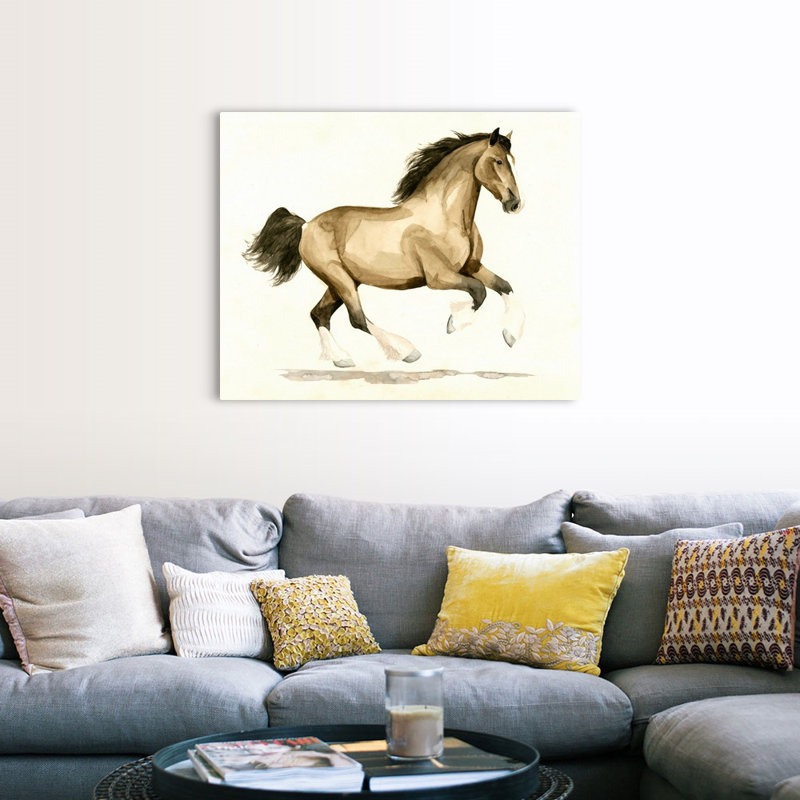 Clydesdale I, art mural sur toile, Toile tendue, H 36 po x l 45 po x P 1 po