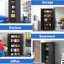 Grande armoire de rangement en acier noir de 72 pouces, 4 tablettes réglables et une serrure à 3 points, idéale pour l'entrepôt de garage, une armoire à finition rouille avec tablettes, un rangement verrouillé et un atelier adapté