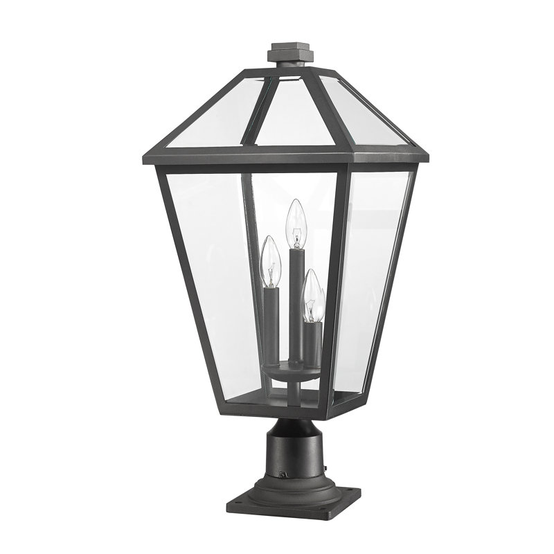 Anaye Lantern Head, Beveled, 24.25" H x 12.25" W x 12.25" D, Black