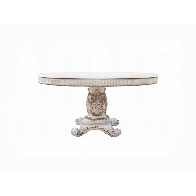 Table de salle à manger ronde avec base piédestal Moksh