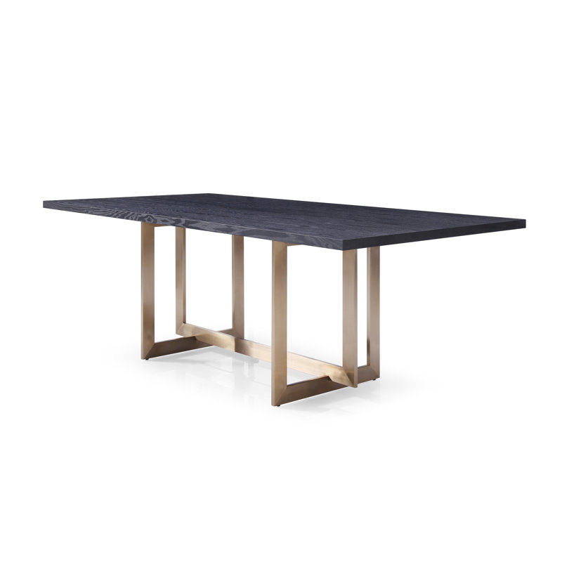 Table de salle à manger Kaan, Bois de frêne noir