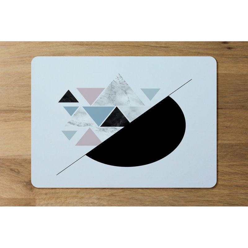 Flora Polyester-Coated Hardboard Geometric Rectangle Placemat